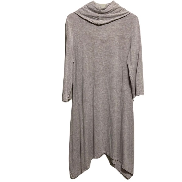 Women’s ROBERT LOUIS, Cowl Neckline, Uneven Hem Dress, Heather Beige, Sm - Picture 2 of 4